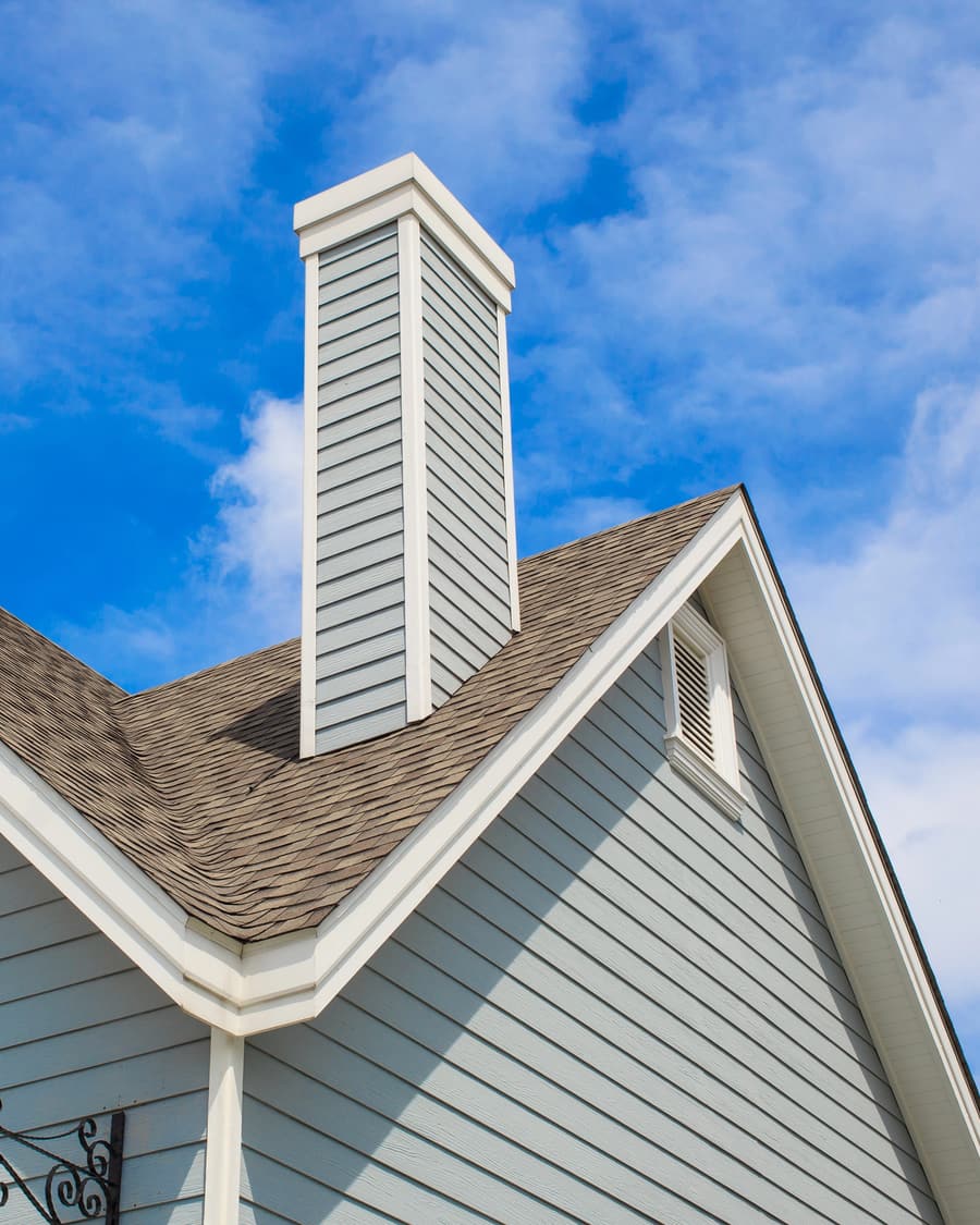 A roof valley and the flashing around a chimney, the places an inspection looks first